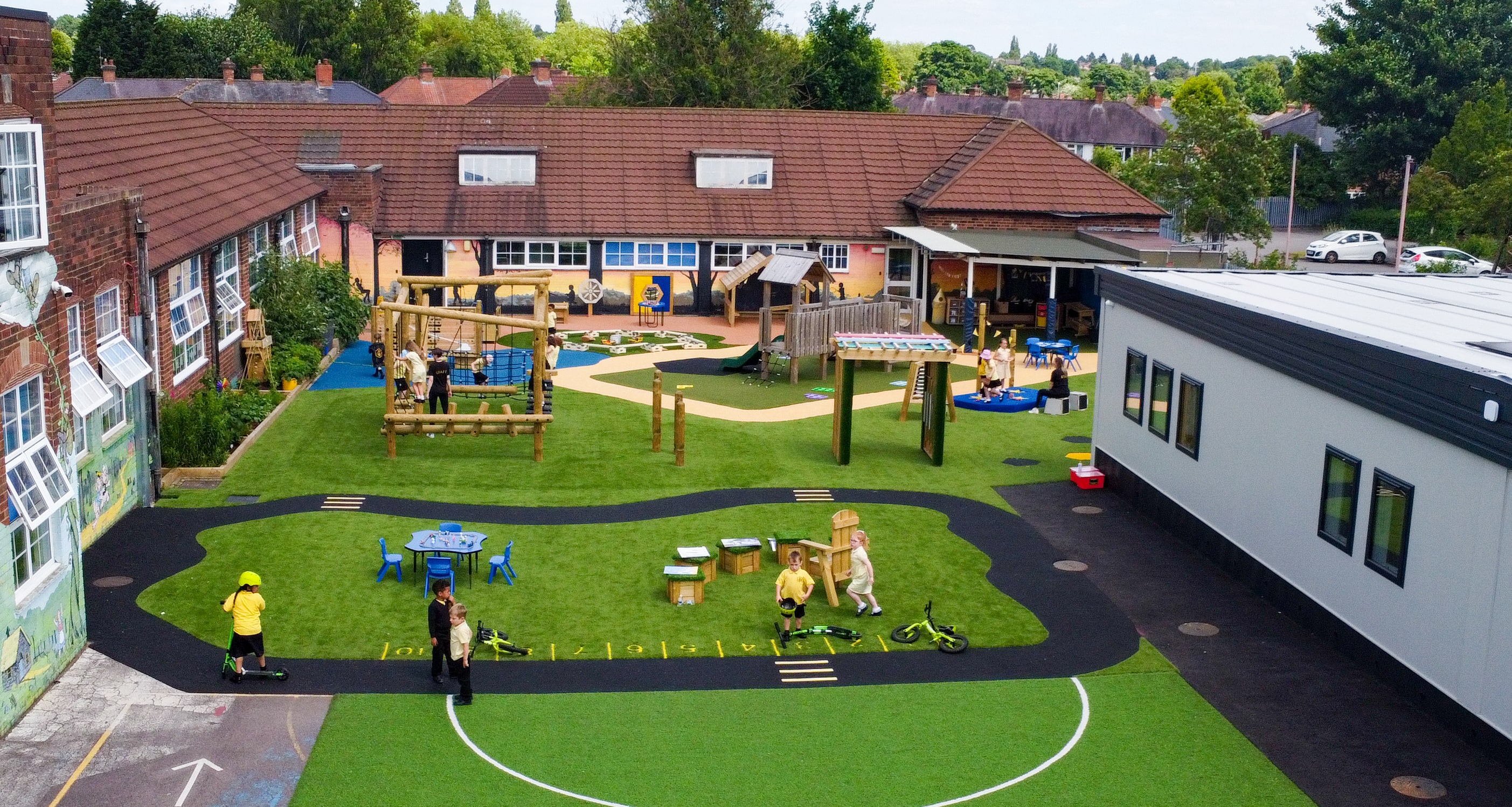 Transforming Warren Farm Primary School s EYFS Playground Pentagon Play Transforming Warren Farm Primary School s EYFS Playground Pentagon Play